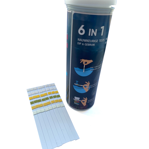 Spaline/Palin teststrips 3 in 1, voor meten van pH, hardheid