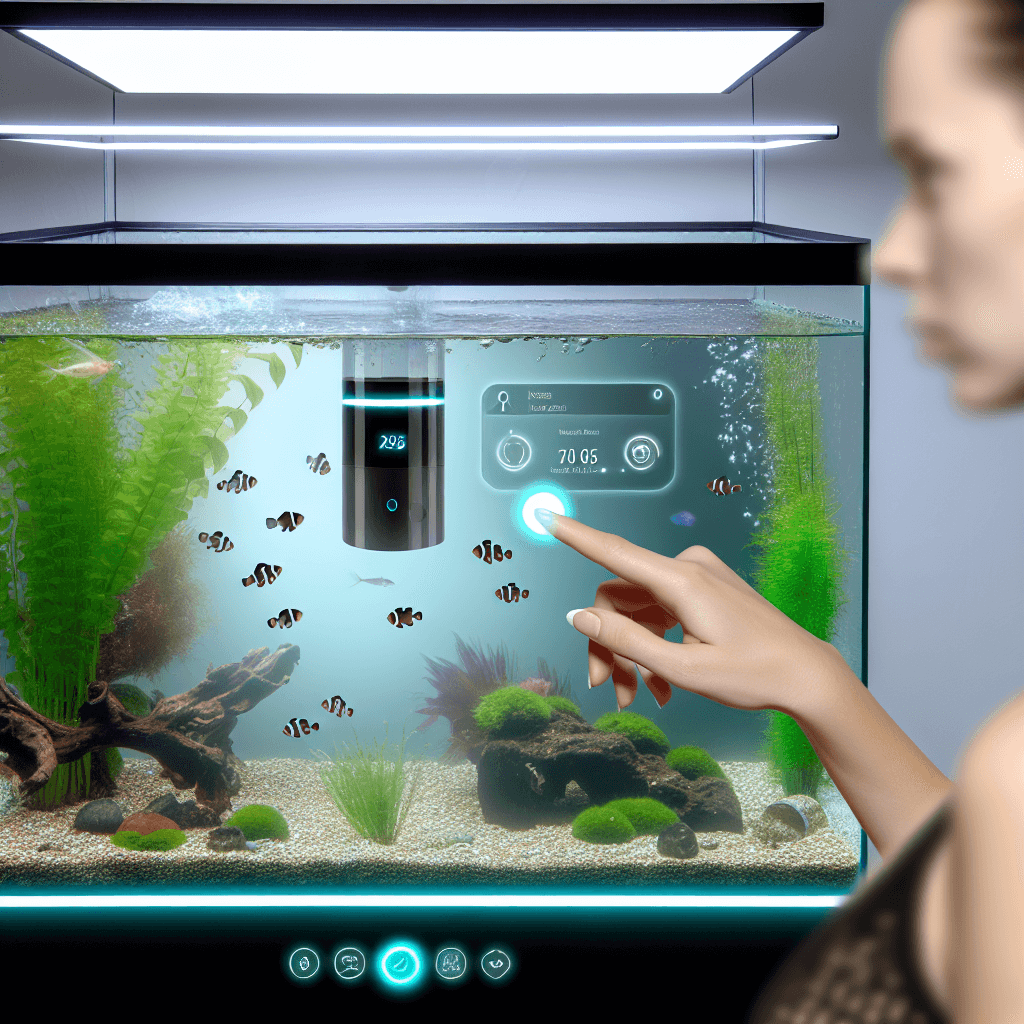 Nieuwe aquariumtechnologie 2025 met tropische visjes grindbodem en automatische visvoeder
