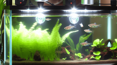 Welke aquariumverlichting heb ik nodig met kleurrijke vissen waterplanten en thermometer