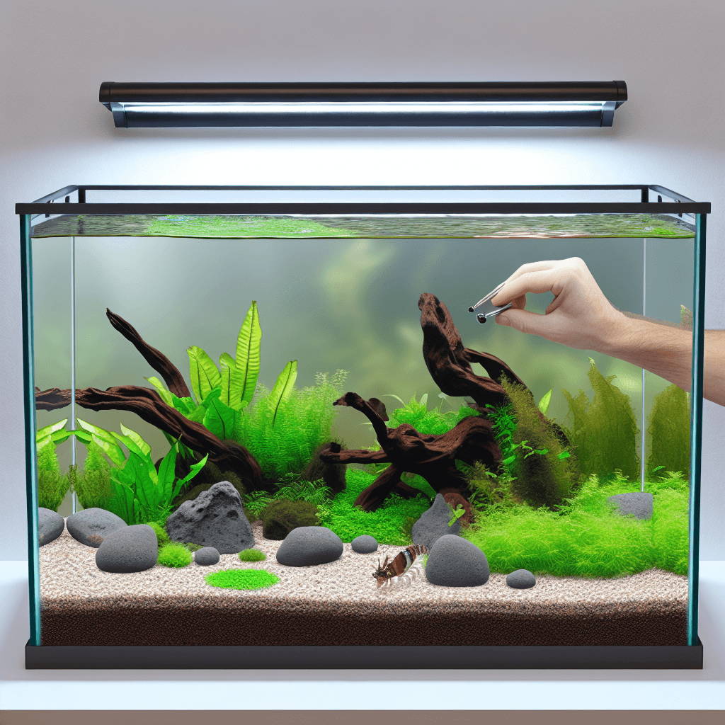 Hoe begin je met aquascaping voor beginners met Java-varens Anubias drijfhout en grindbodem