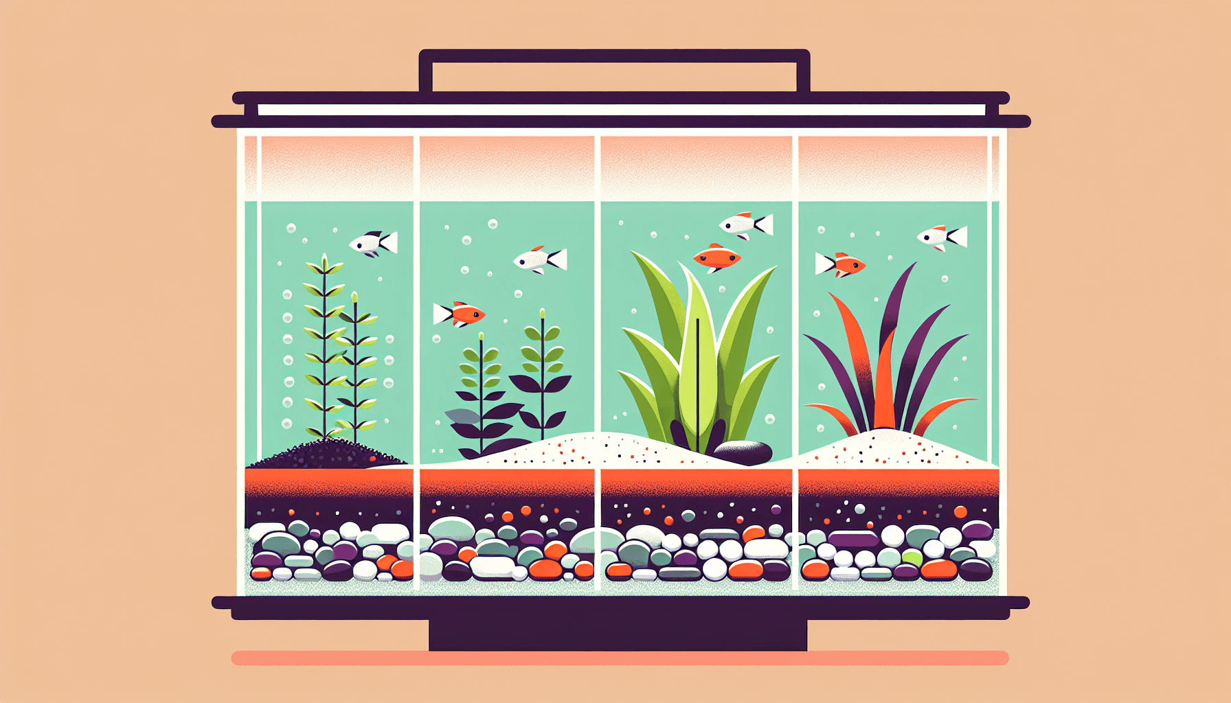 Welke aquariumbodem past bij mijn aquarium met fijn grind waterplanten en filterbuis