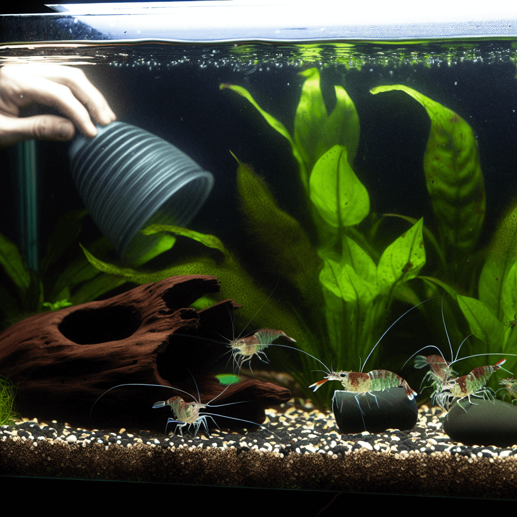Algen bestrijden in je aquarium met groene algen waterplanten en grindbodem