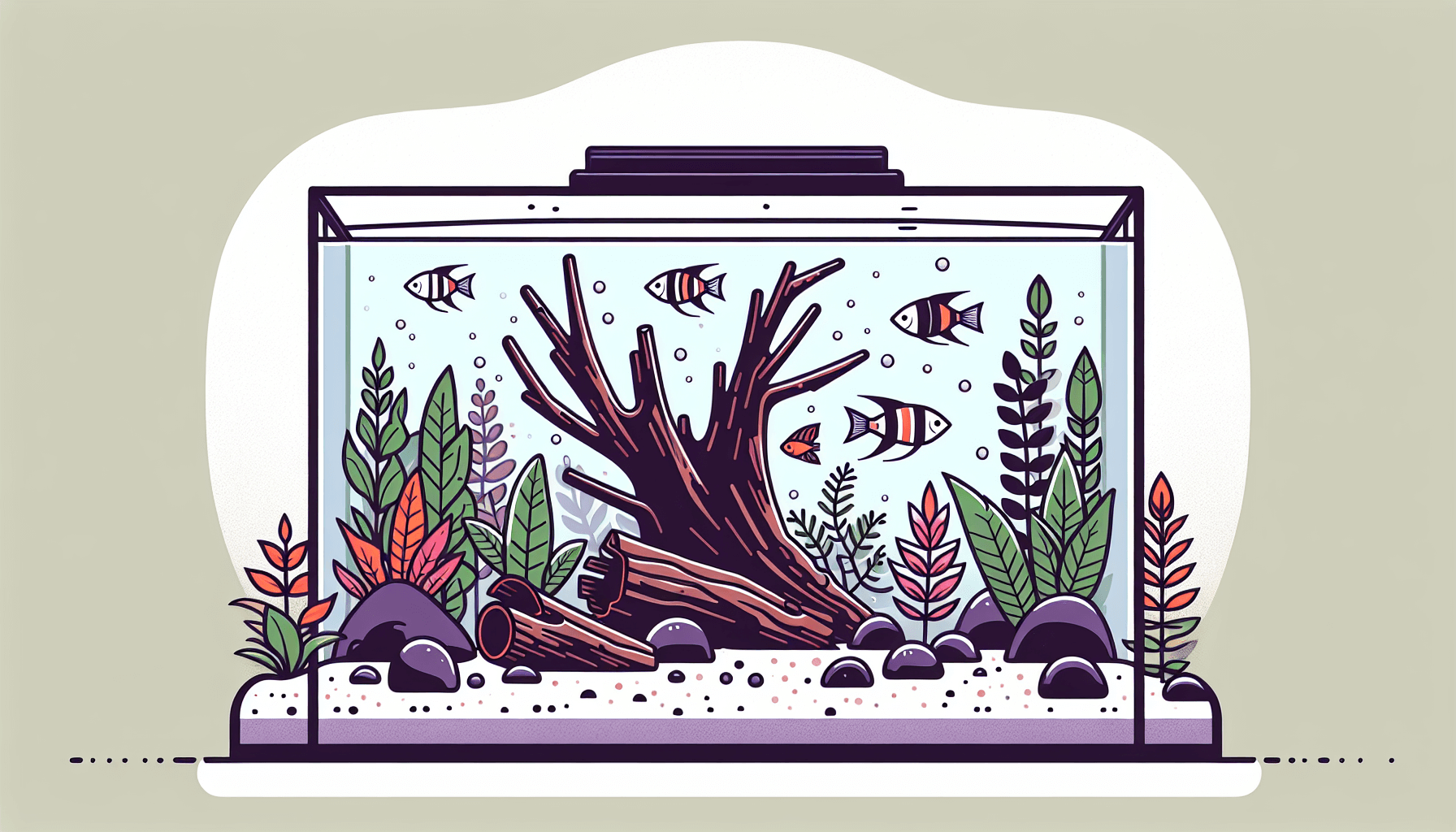 Amazone biotoopaquarium met tropische vissen waterplanten grind en filterbuis