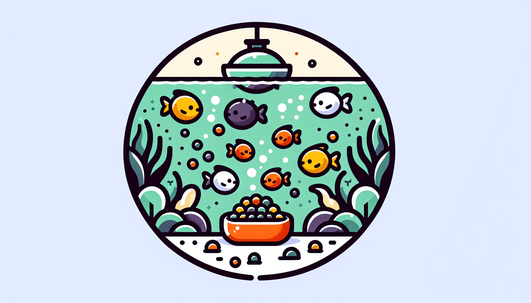 Hoe voorkom je voerresten in aquarium met voerring en waterplanten