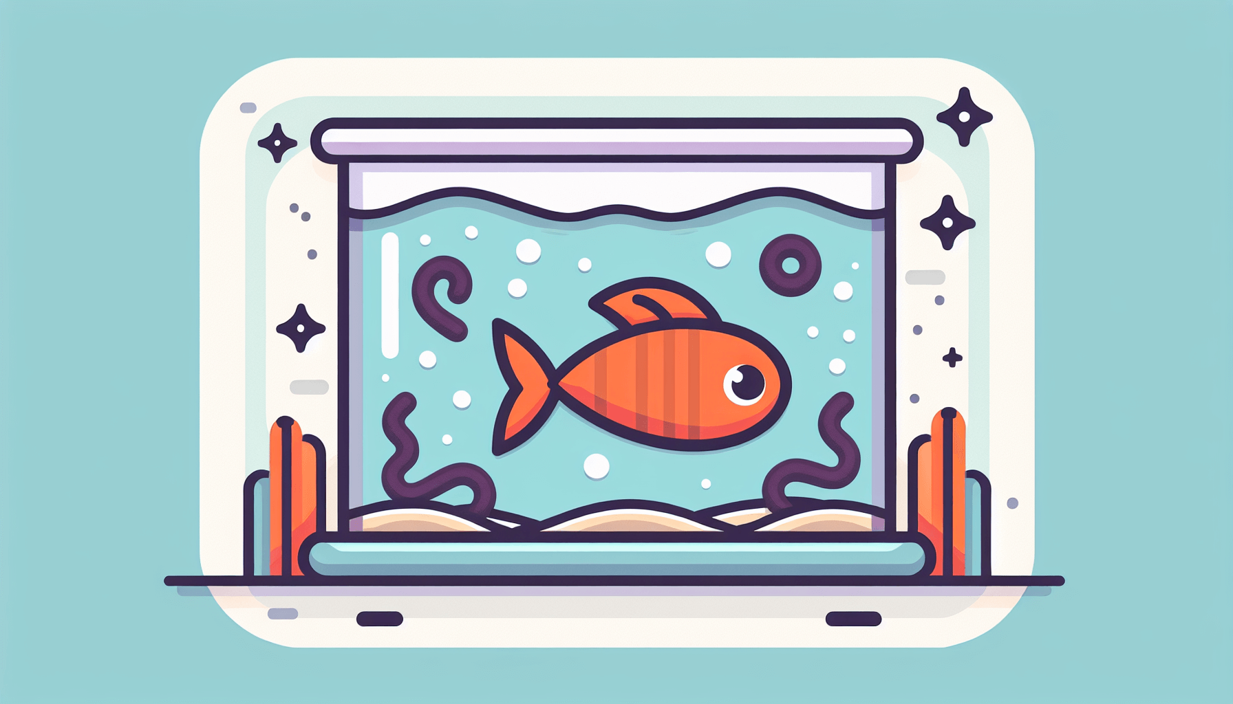 Interne parasieten bij aquariumvissen met ingezonken buik tussen waterplanten en grind