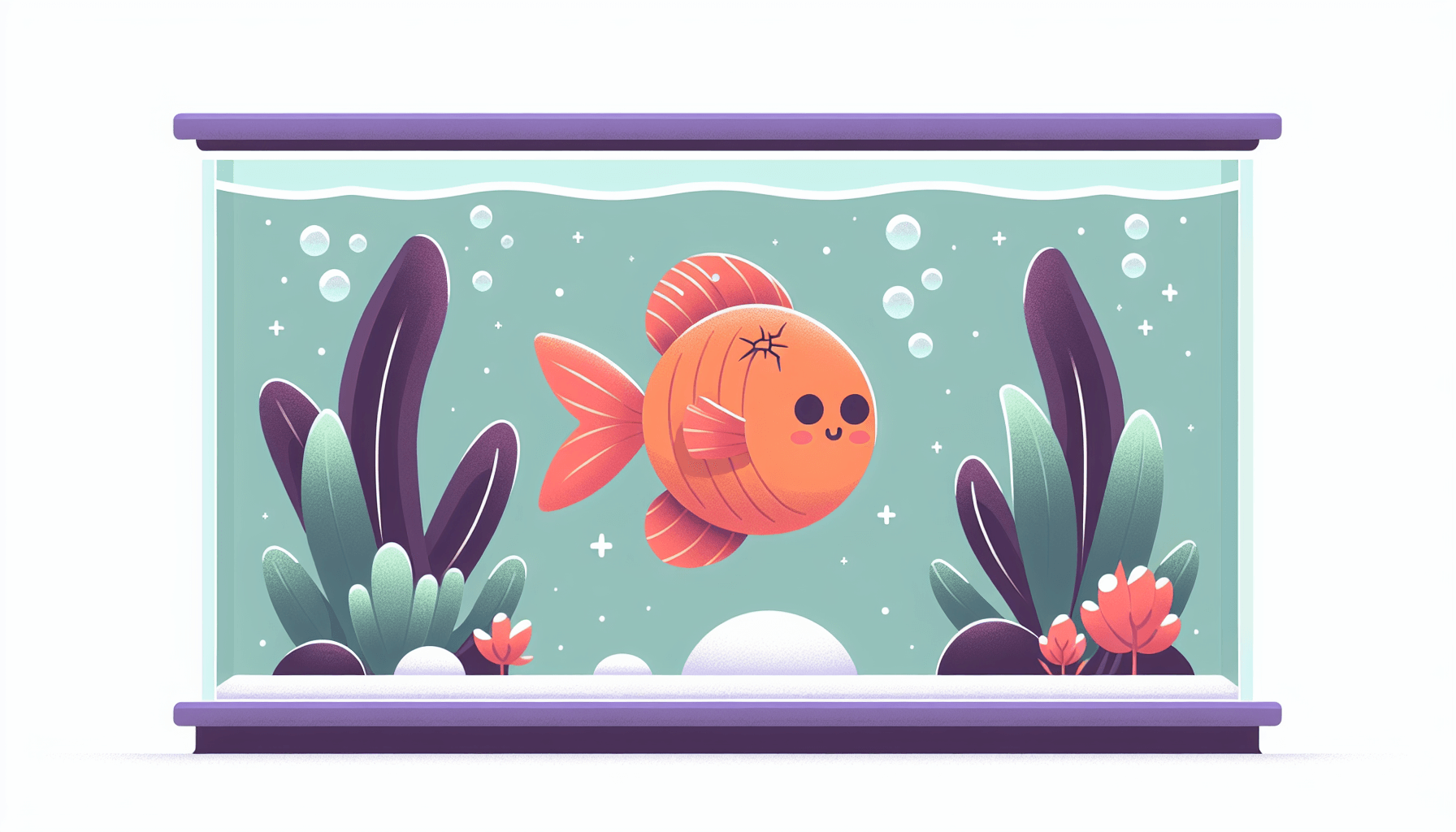 Vinrot bij aquariumvissen met waterplanten grind en filterbuis