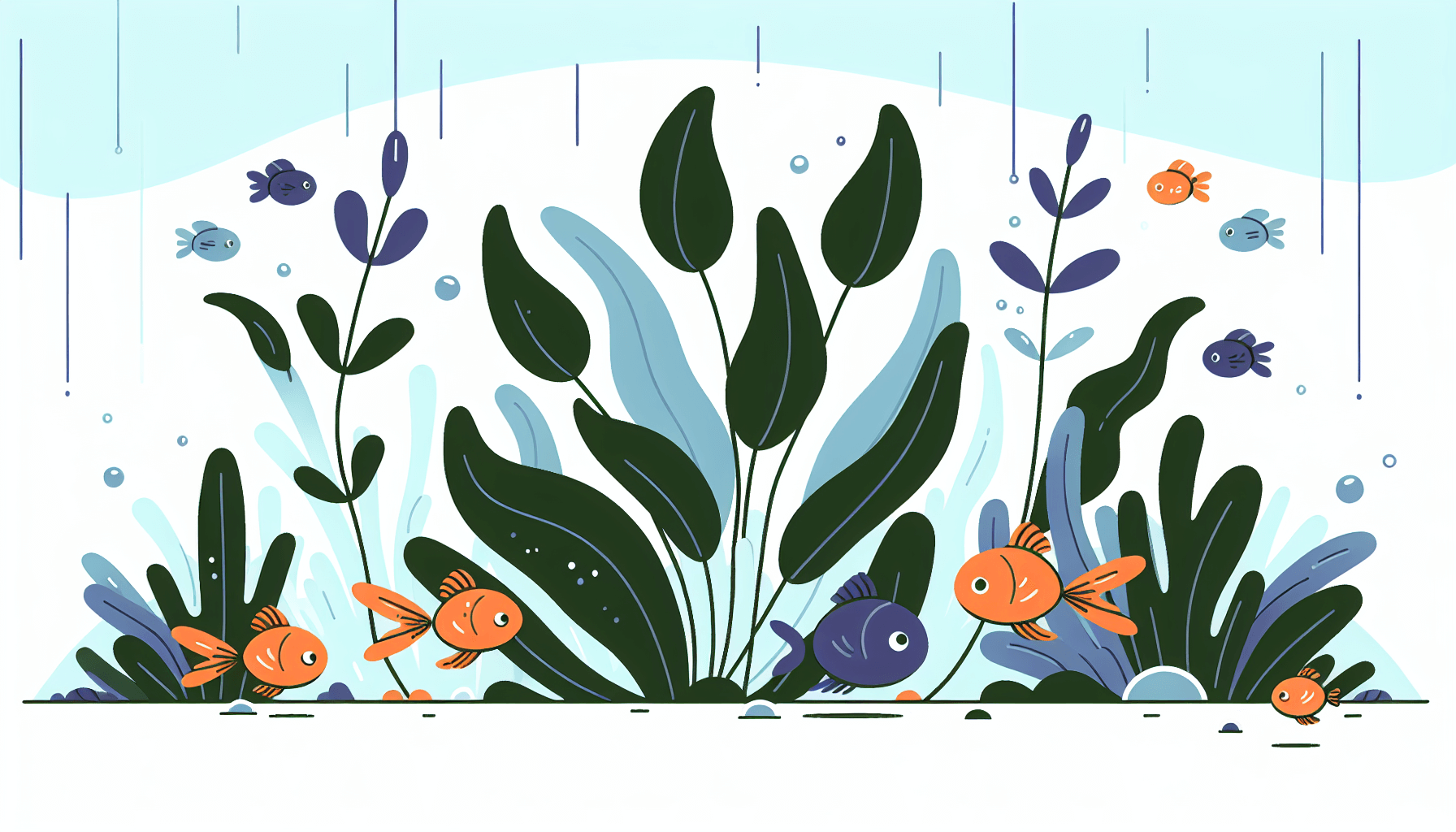 Waarom knabbelen vissen aan aquariumplanten met goudvis cichlide en grind