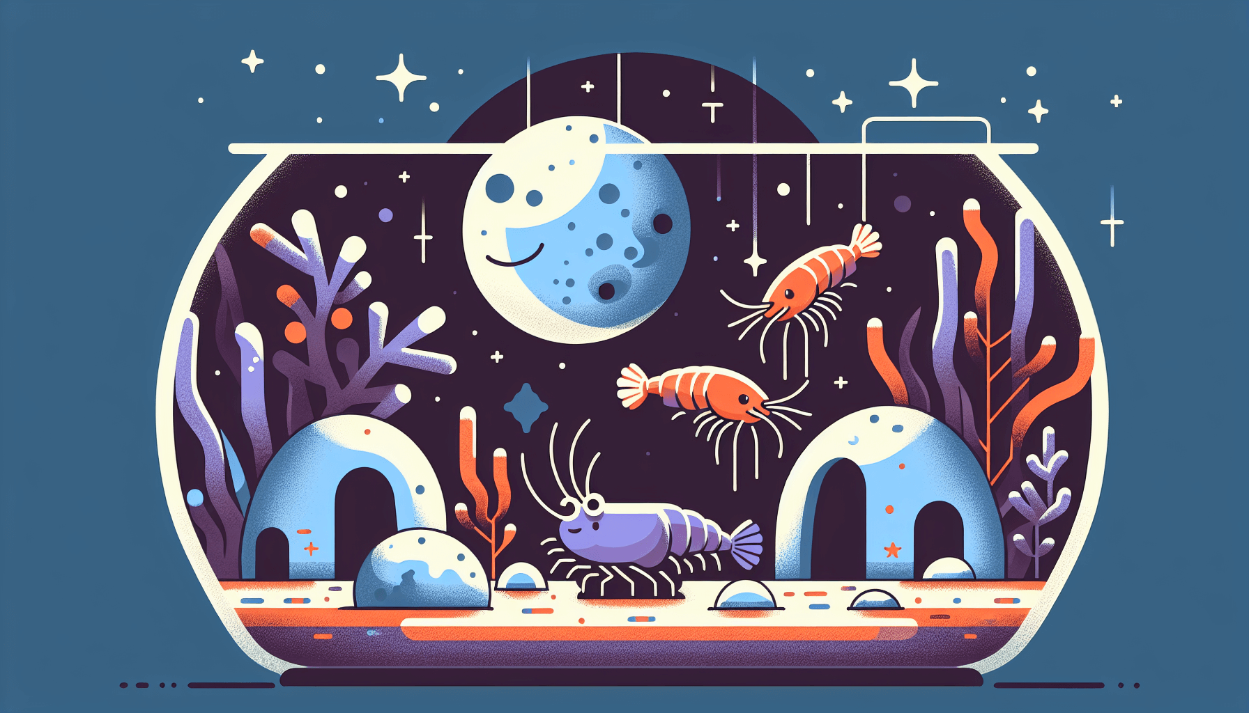 Aquarium voor nachtactieve vissen met stenen schuilplaatsen en waterplanten