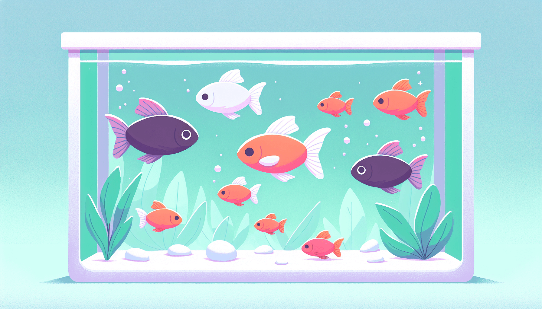 Hoe voorkom je dwerggroei bij aquariumvissen met kleine vis waterplanten en grind