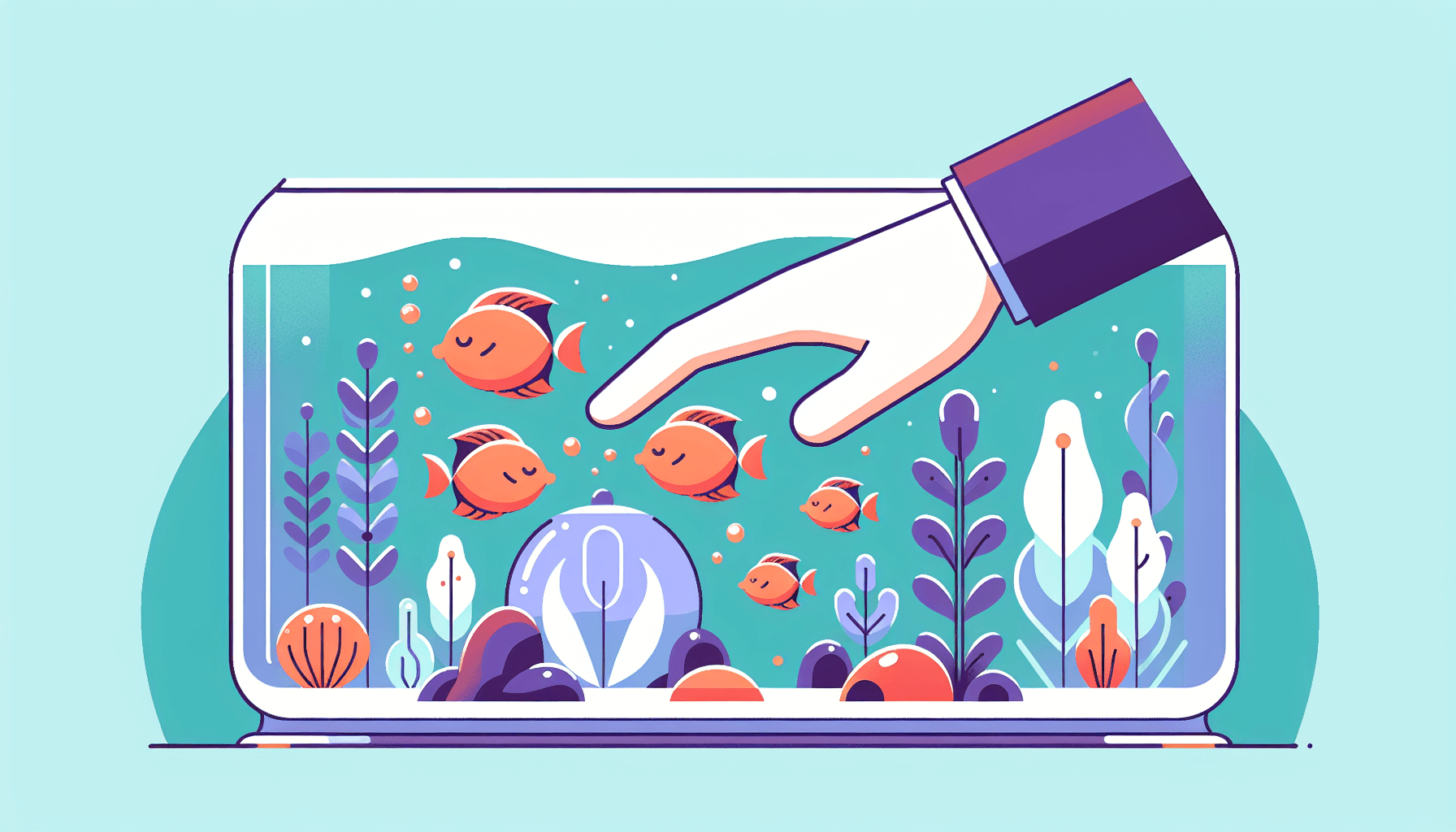 Hoe voorkom je stress bij vissen tijdens aquariumonderhoud met waterplanten en filterbuis