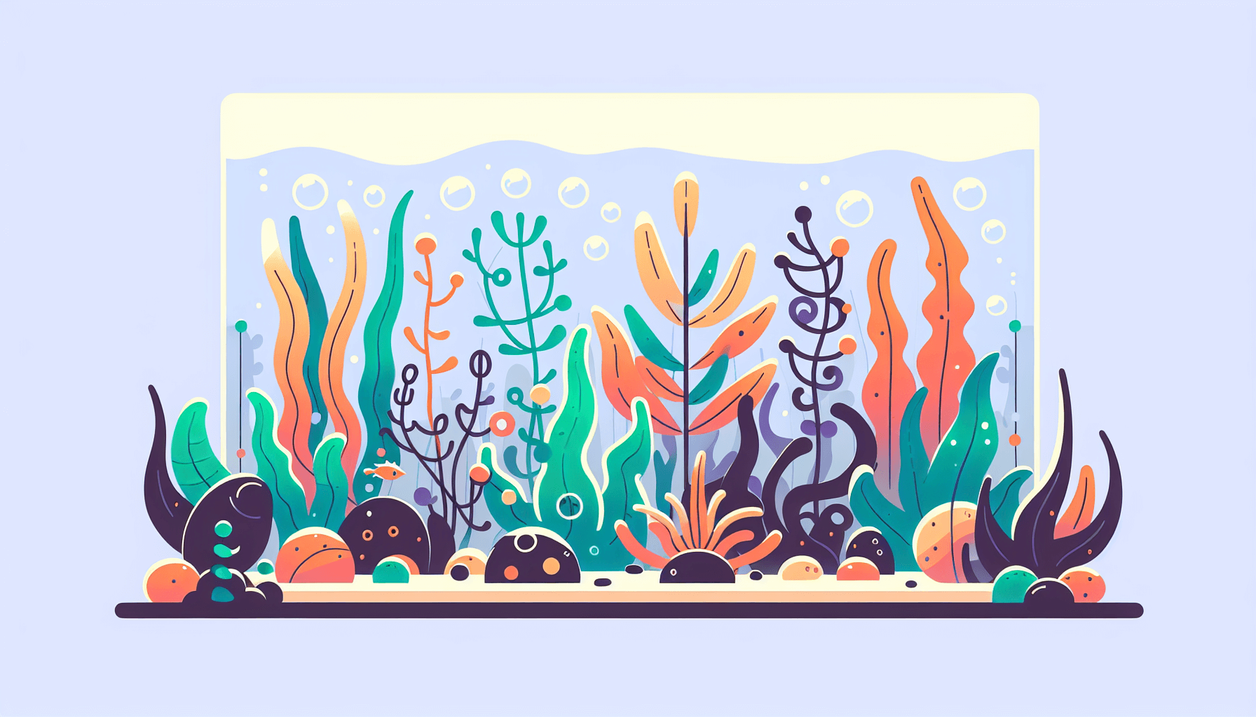 Vervormen aquariumplanten en oplossing met grind waterplanten en filterbuis