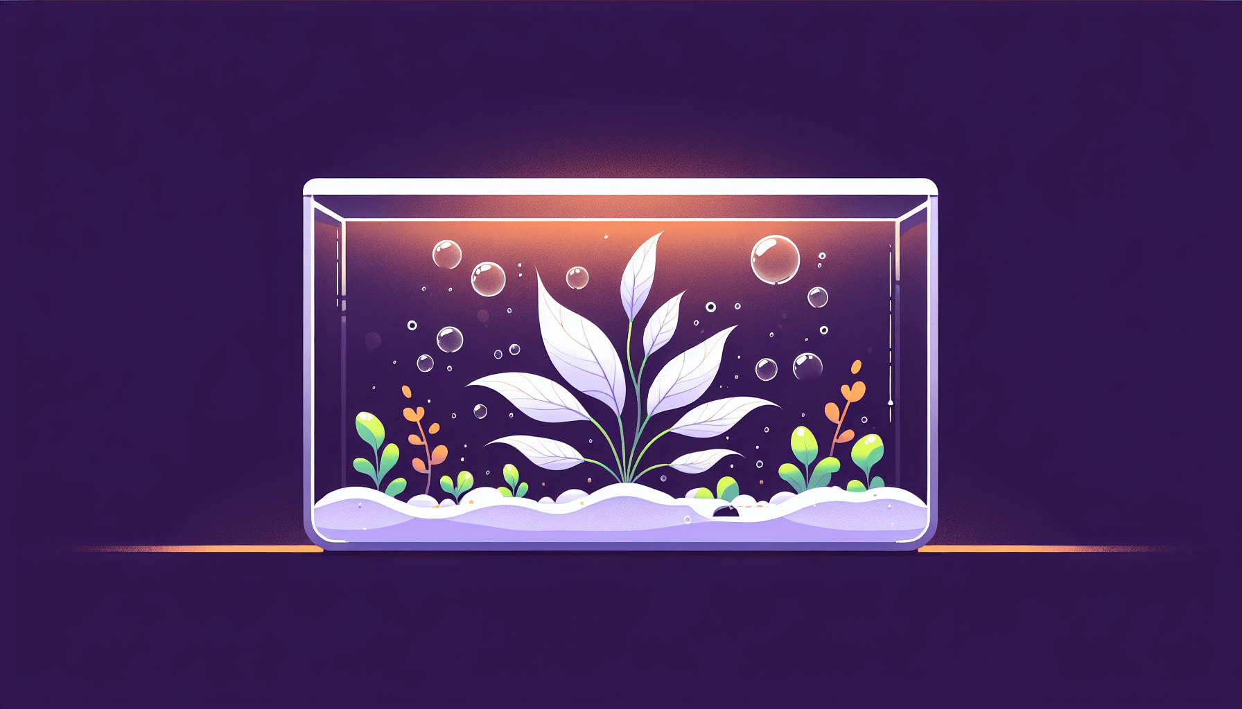 Waarom worden aquariumplanten doorschijnend met waterplanten grind en temperatuurmeter