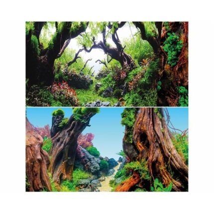 HOBBY FOTO ACHTERWAND GREEN DREAM/WOODEN SKY ZELFKLEVEND 120X50