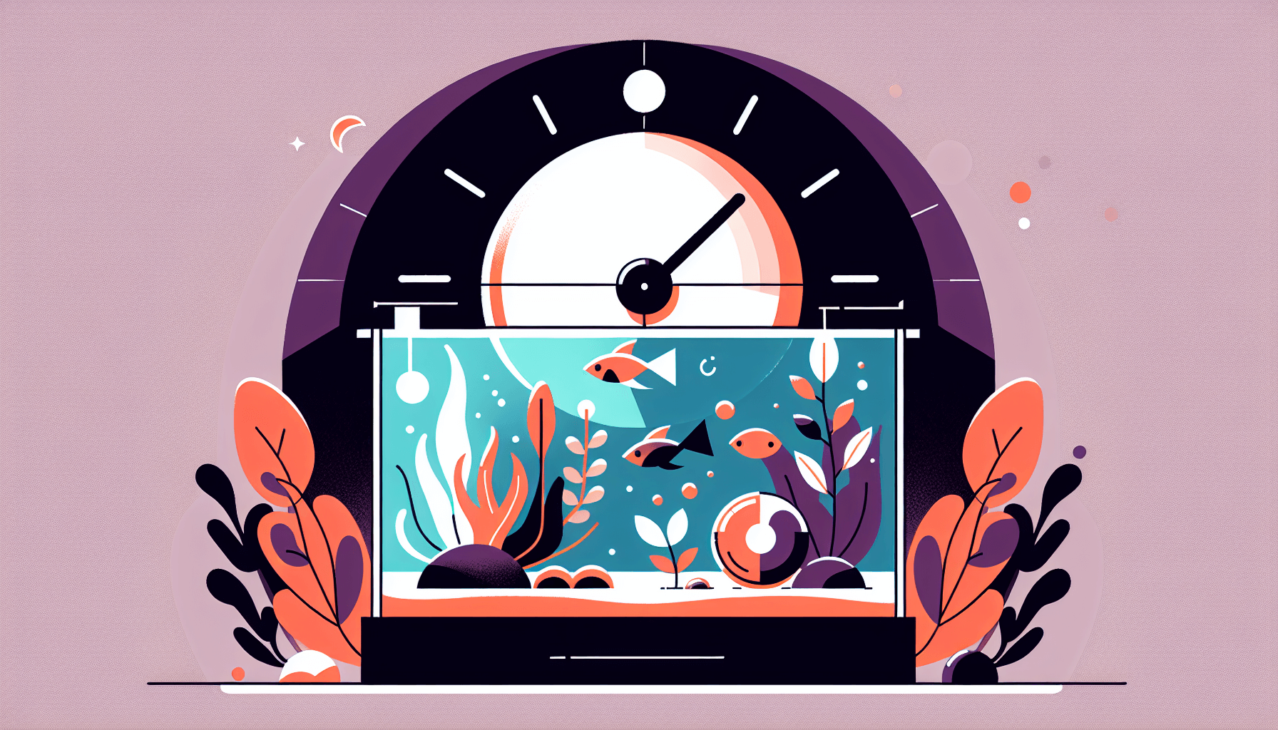 Daglengte aquariumvissen en planten met waterplanten grindbodem en digitale lichttimer