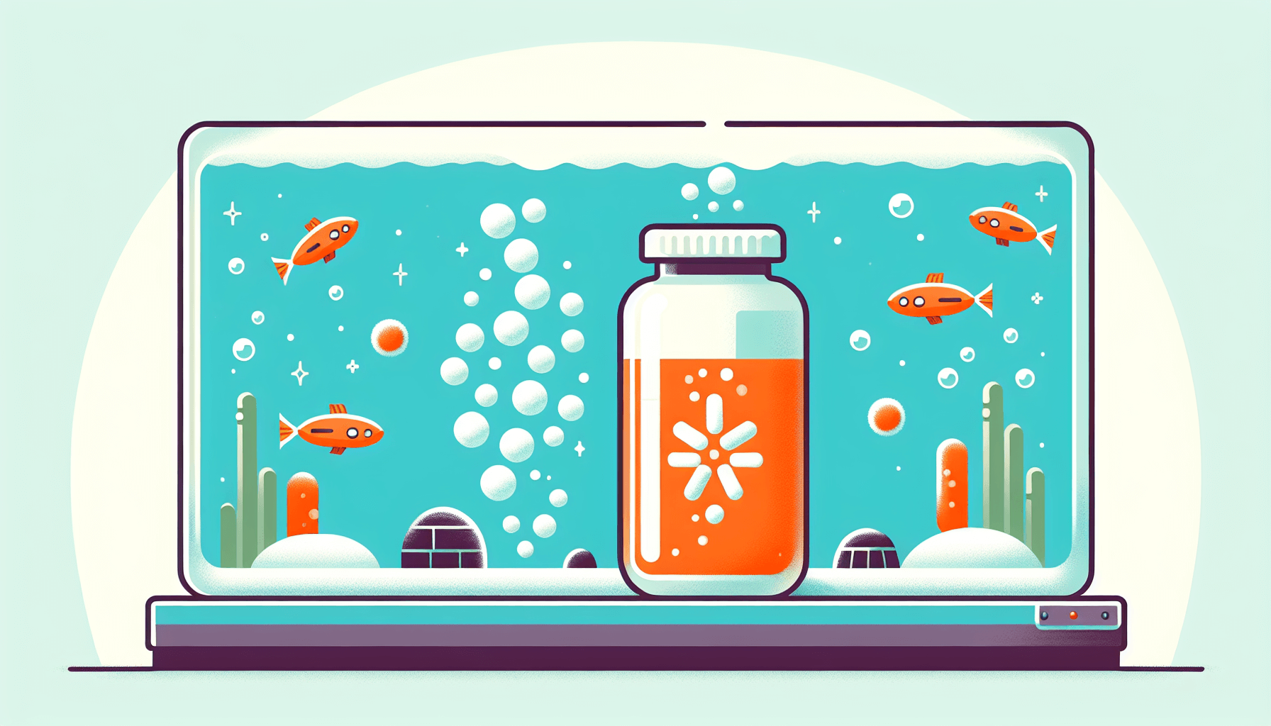 Herstel aquarium na medicijngebruik met filterbuis grind en waterplanten