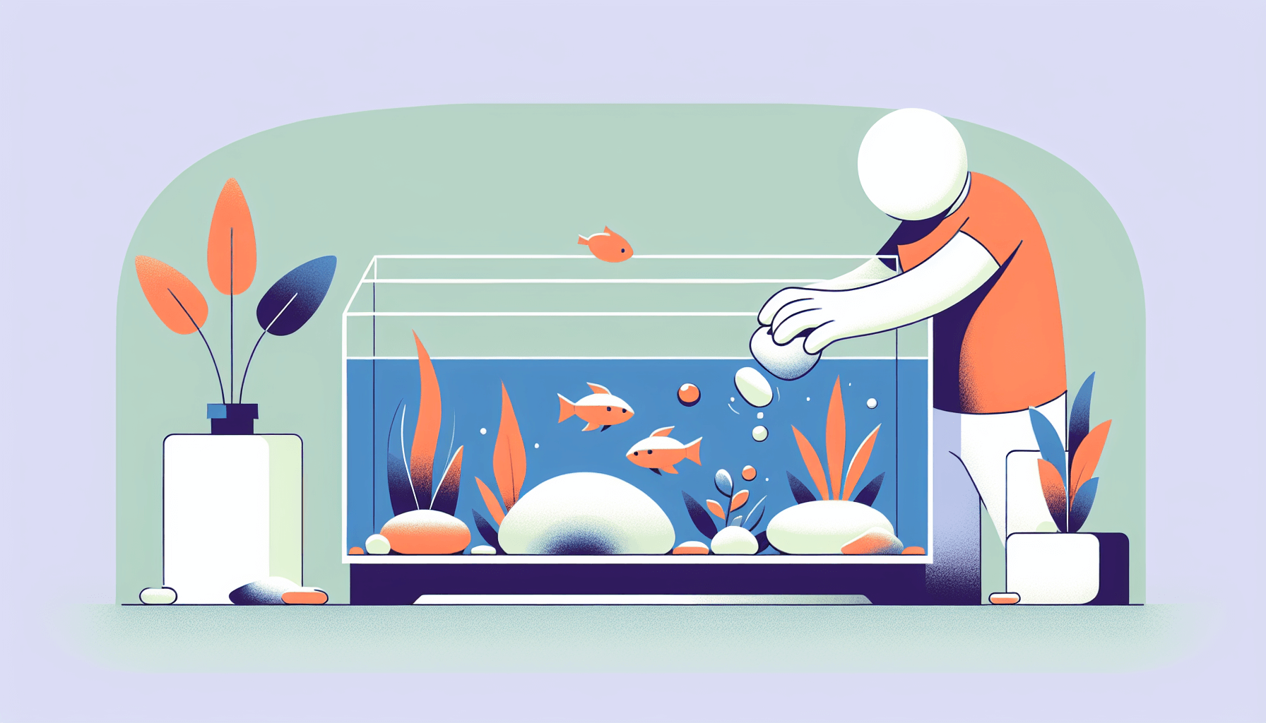 Hoe verander je veilig je aquascape met stenen waterplanten grind en filterbuis