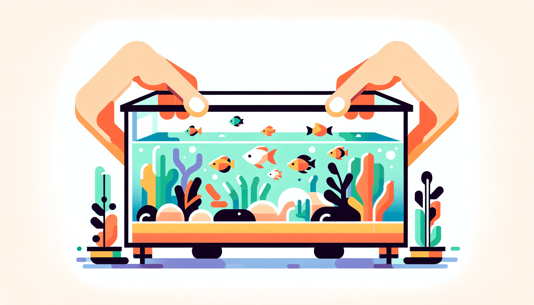 Hoe verplaats je een ingericht aquarium zonder schade met waterplanten grind en filterbuis