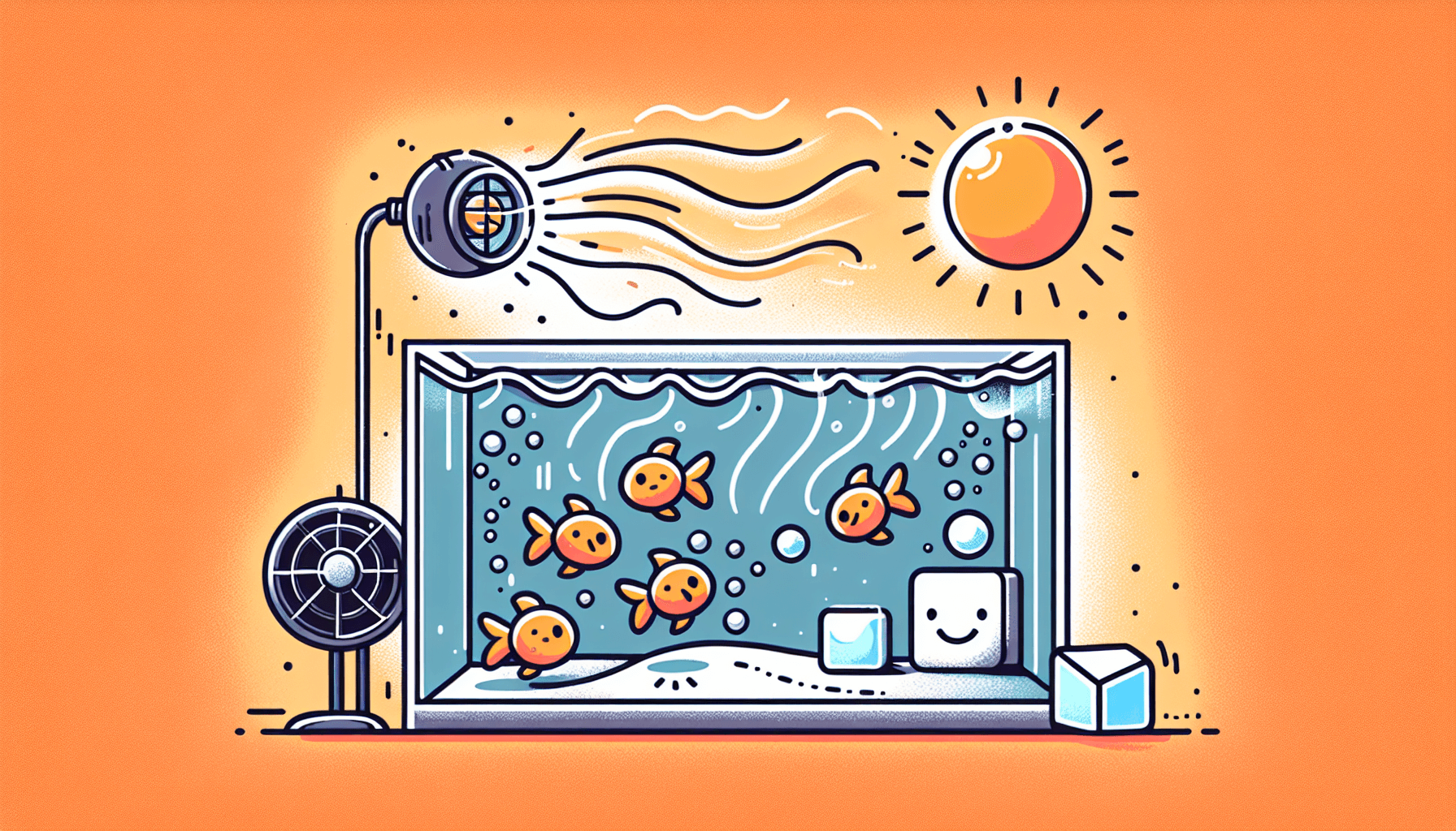 Hoe hou je aquarium koel tijdens hittegolf met vissen waterplanten en temperatuurmeter