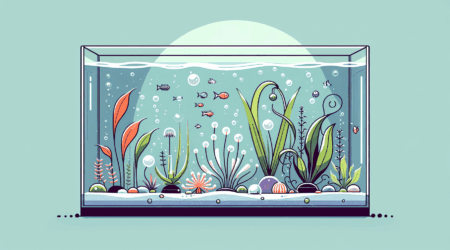 Aquariumplanten verbeteren waterkwaliteit met grind en filterbuis