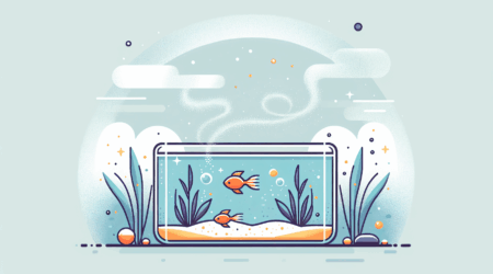 Waterkwaliteit aquarium met stofdeeltjes grind waterplanten en filterbuis