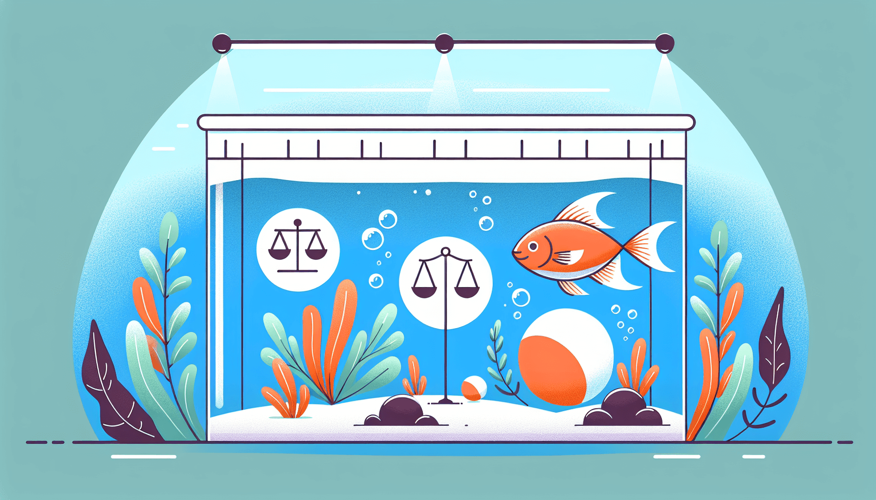 Schildklierproblemen bij aquariumvissen met doffe kleuren en waterplanten