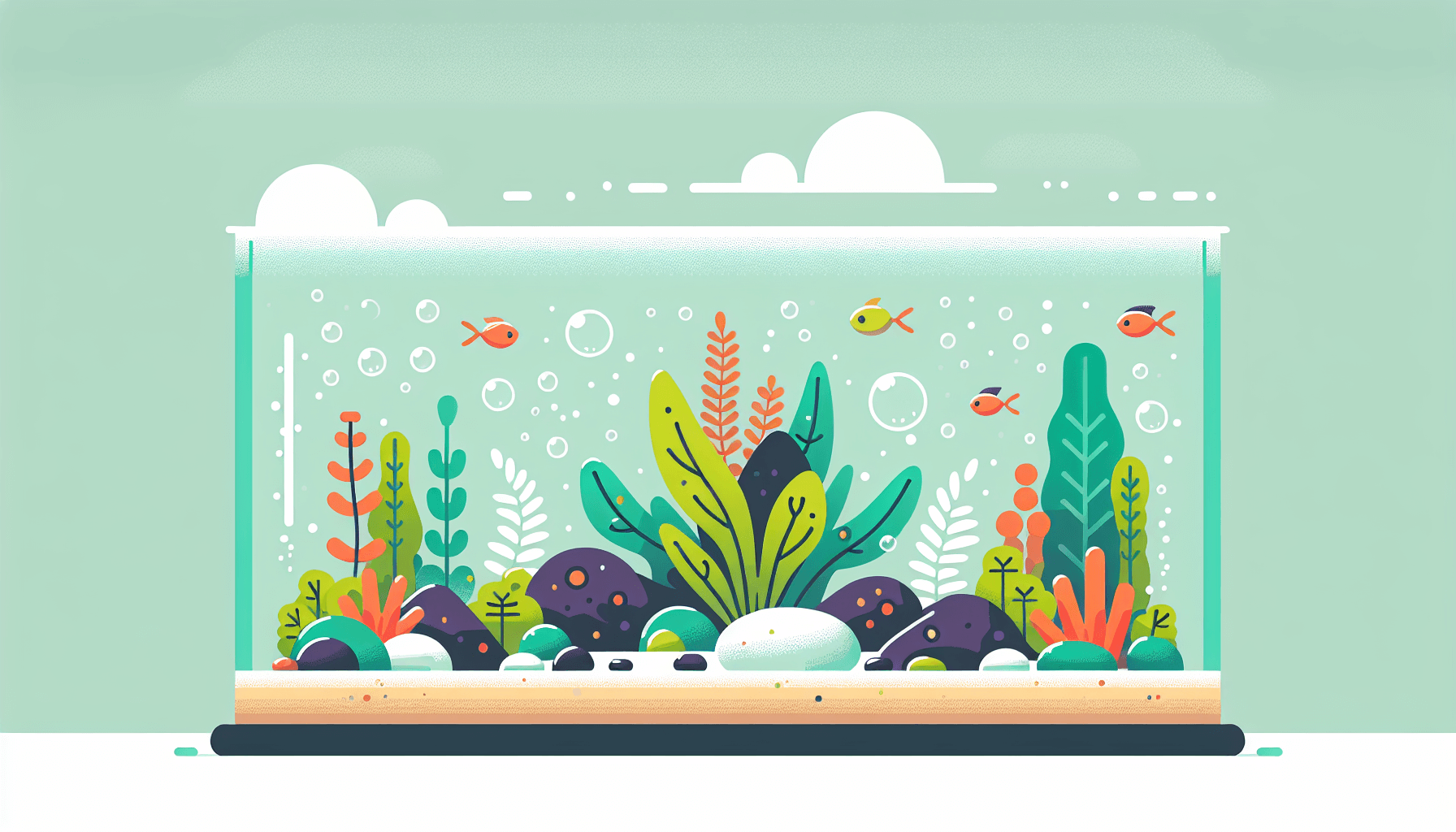 Bioactieve filtratie in zoetwateraquarium met waterplanten grindbodem en filterbuis